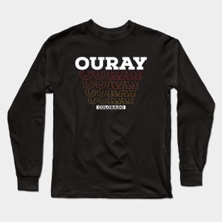 Ouray Colorado USA Vintage Sunset Long Sleeve T-Shirt